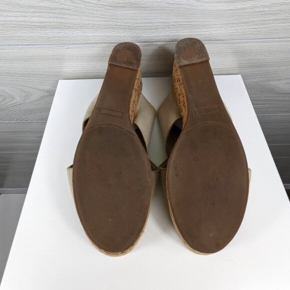 Taupe Solanz Cork Wedge 9.5 - Picture 11 of 11